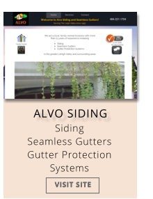 ALVO SIDING Siding  Seamless Gutters  Gutter Protection Systems  VISIT SITE VISIT SITE